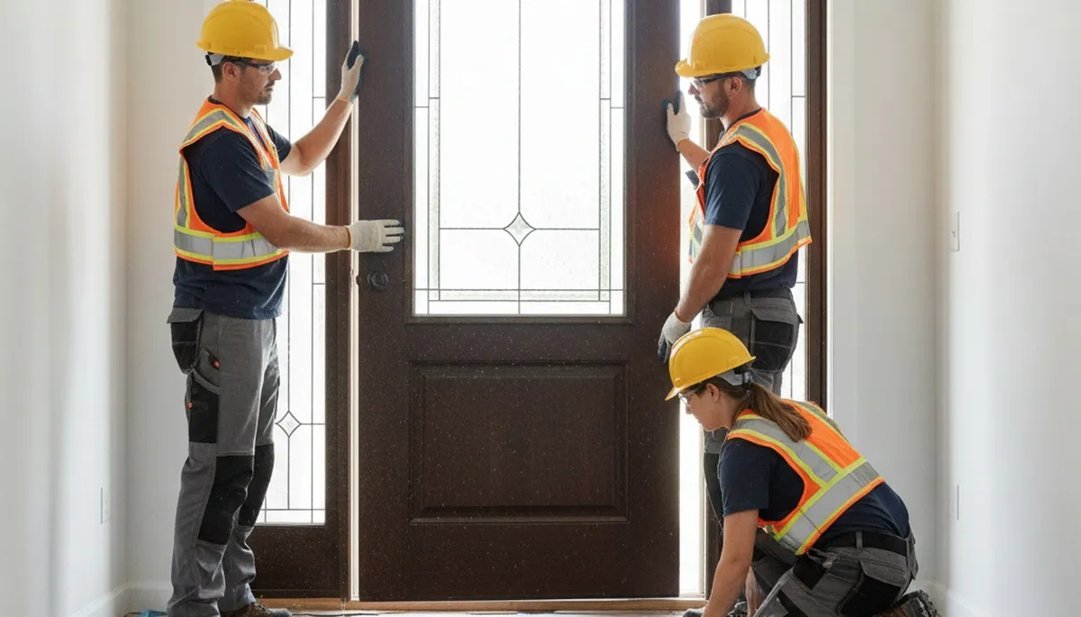 Door installation service in Salt Lake City, UT for a siding and exterior remodeling business