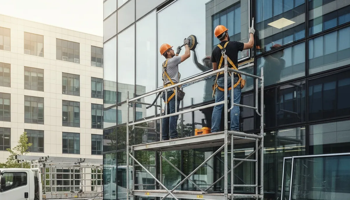 Salt Lake City window replacement crew installing energy-efficient windows on a home